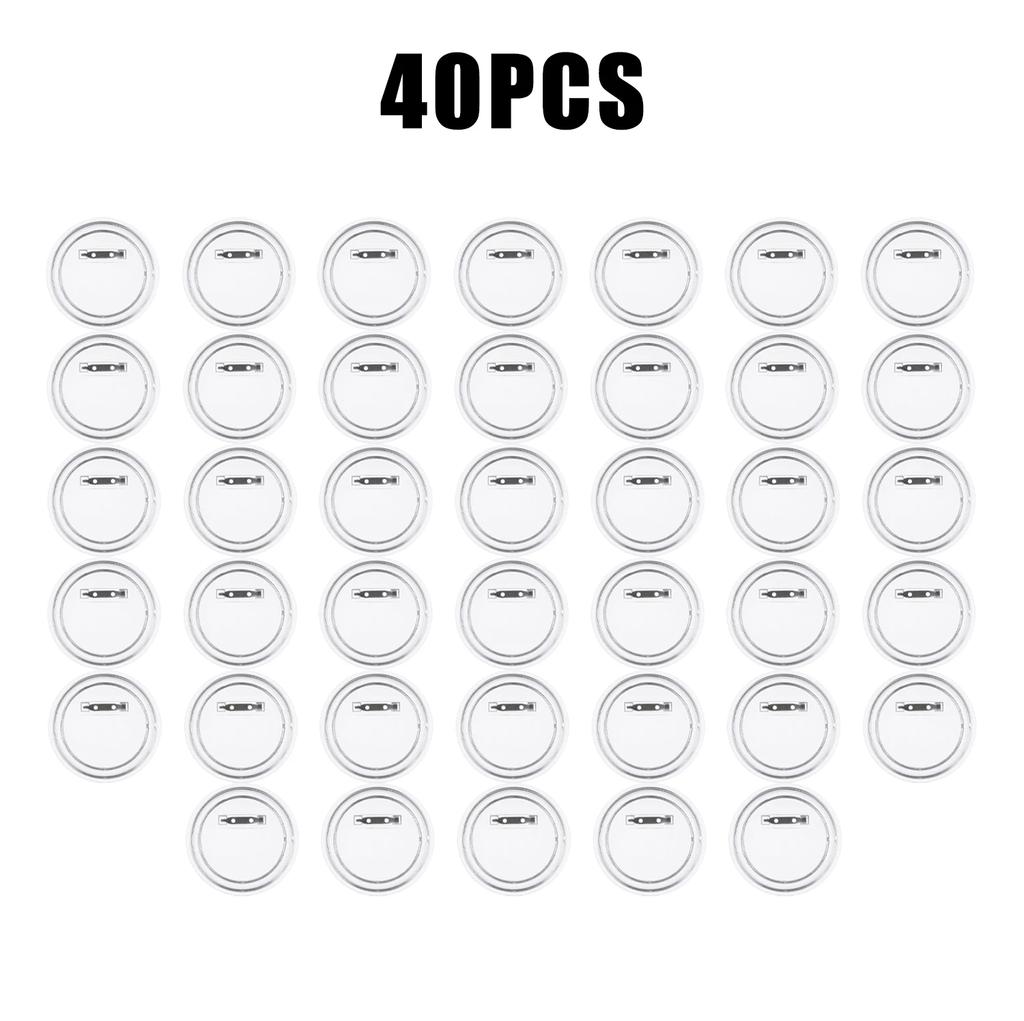 Acrylic Circle Badge Making Kit Pin Button Backs Craft Supplies Round Name Tag Blanks DIY Crafting Materials