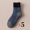 5 пар/лот Зимние теплые мужские женские носки Супертолстые шерстяные однотонные носки Мериносовая шерсть Сохраняют тепло Холодостойкие Снежные носки EU38-46