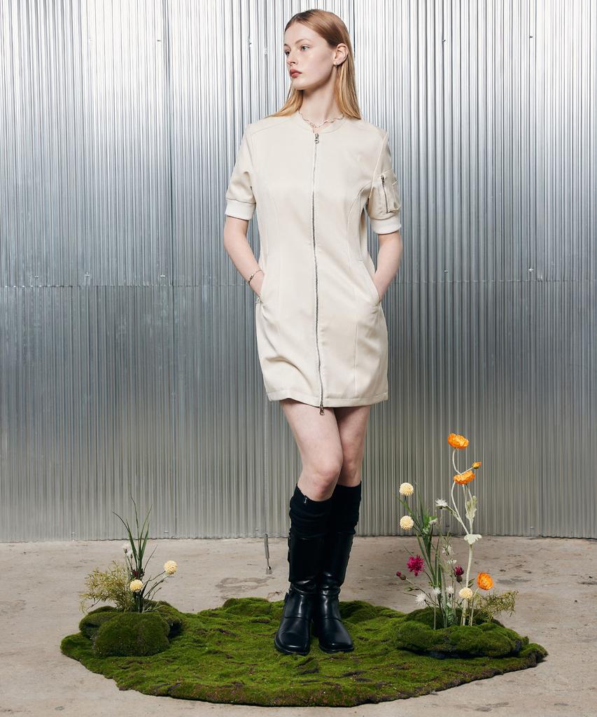 Latizen L2 Zip Up Dress(Beige)