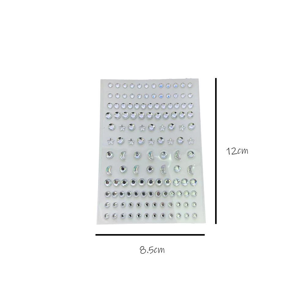Moon Star Face Gems Self Adhesive Nail Art Decoration Stage Decoration Makeup Sticker