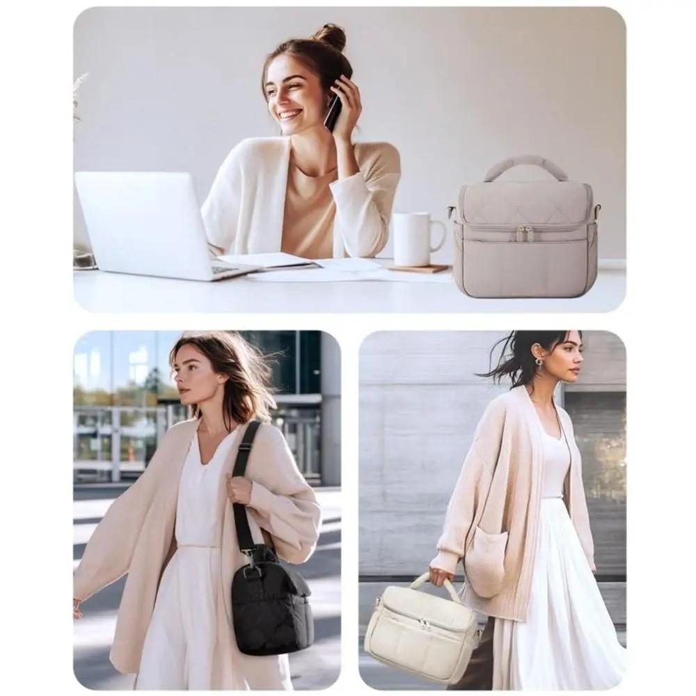 Soft Cooler Lunch Tote Detachable Strap Lunch Storage Portable Insulated Lunch Bag  Travel