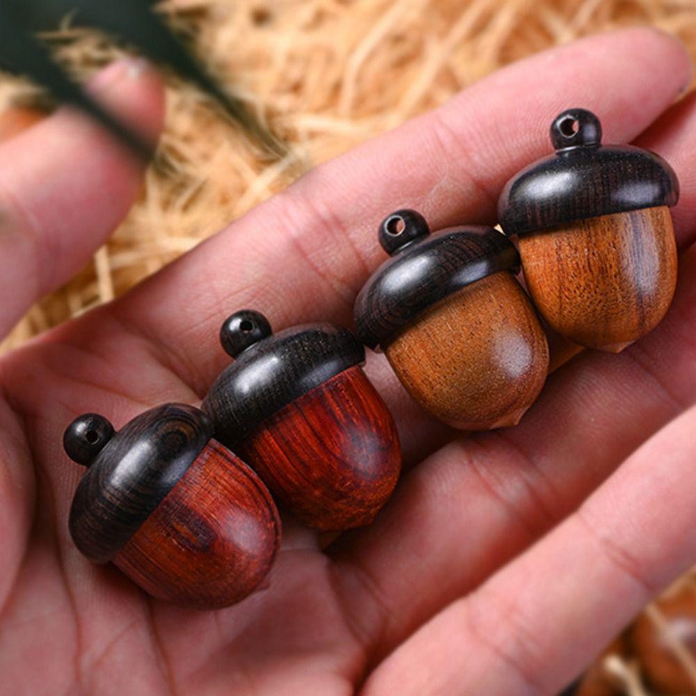 Granule Storage Box Medicine Pill Box Mini Sandalwood Rescue Pill Case Medicine Tablet Container
