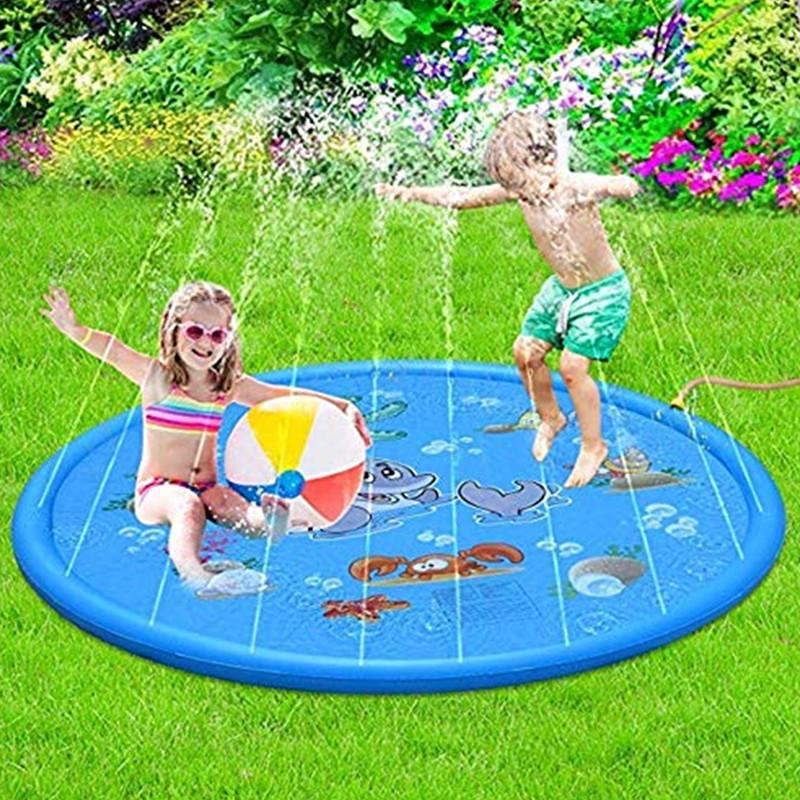 100/170 см детский игровой коврик для воды, летний пляжный надувной коврик для распыления воды, уличная игровая игрушка, коврик для бассейна, газона, детские игрушки