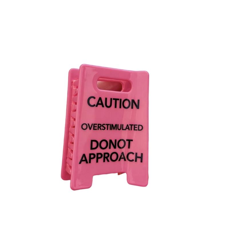 Lightweight Comfortable Hair Clip for Parties Daily Outings Features Humorous Caution Overstimulated Theme Accessory.