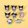 Забавная брошь Sanrio kt кот мелоди куроми металлическая значок креативный памятный значок моэ