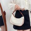 Women's Fashion Small Clutch Handbags Retro Solid Color PU Leather Shoulder Underarm Hobos Bag Casual Female Clutch Tote Purse