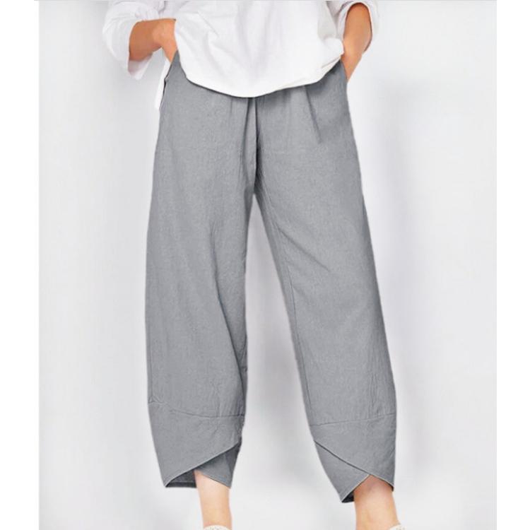 Летние женские брюки с эластичным поясом, хлопковые свободные повседневные брюки
