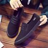 Fashion New All Black Slip-on Women's Casual Shoes Women's Canvas Shoes Loafers Shoes Work Shoes  Sneakers Women