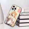 Sword Art Online Асуна Юки Чехол для телефона для iPhone17,16,15,14,13,12,11 Plus,Pro Мягкий силиконовый черный чехол