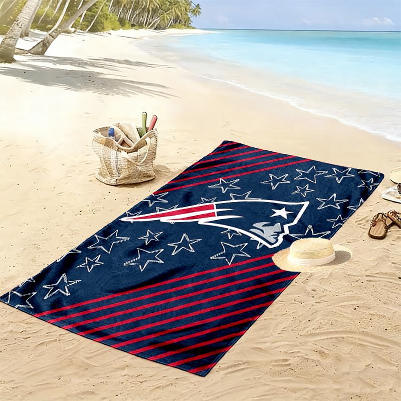 Пляжное полотенце с принтом New England Patriots, большое, мягкое, быстросохнущее, для пляжа, кемпинга, плавания
