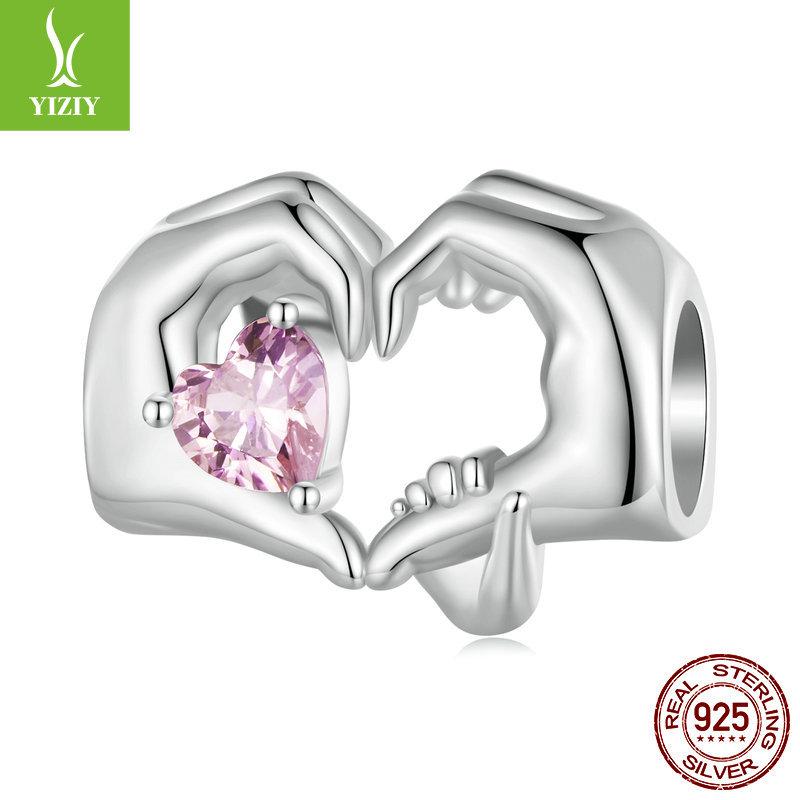 Розовый Любовь Серия ко Дню Матери Браслет Бусины, Великая Материнская Любовь S925 Серебряные Бусины Рассыпные Бусины