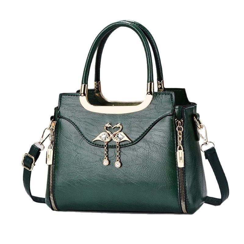 Новая сумка через плечо в стиле ретро, сшитая сумка на молнии, простая, большая вместимость, модная сумка через плечо, чтобы отправить маме