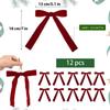 12/24 pcs/set Velvet Velvet Ribbon Bow Red Wreath Bow New Christmas Tree Decoration  Christmas Gift