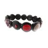 [J4212] - Designer Bracelet 'Coloring' Red Gray