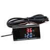 DC 12V 0,28 дюйма Двойной дисплей Светодиодный Цифровой Датчик Температуры Вольтметр Термометр Измеритель Напряжения Тестер Для Автомобиля Мотоцикла