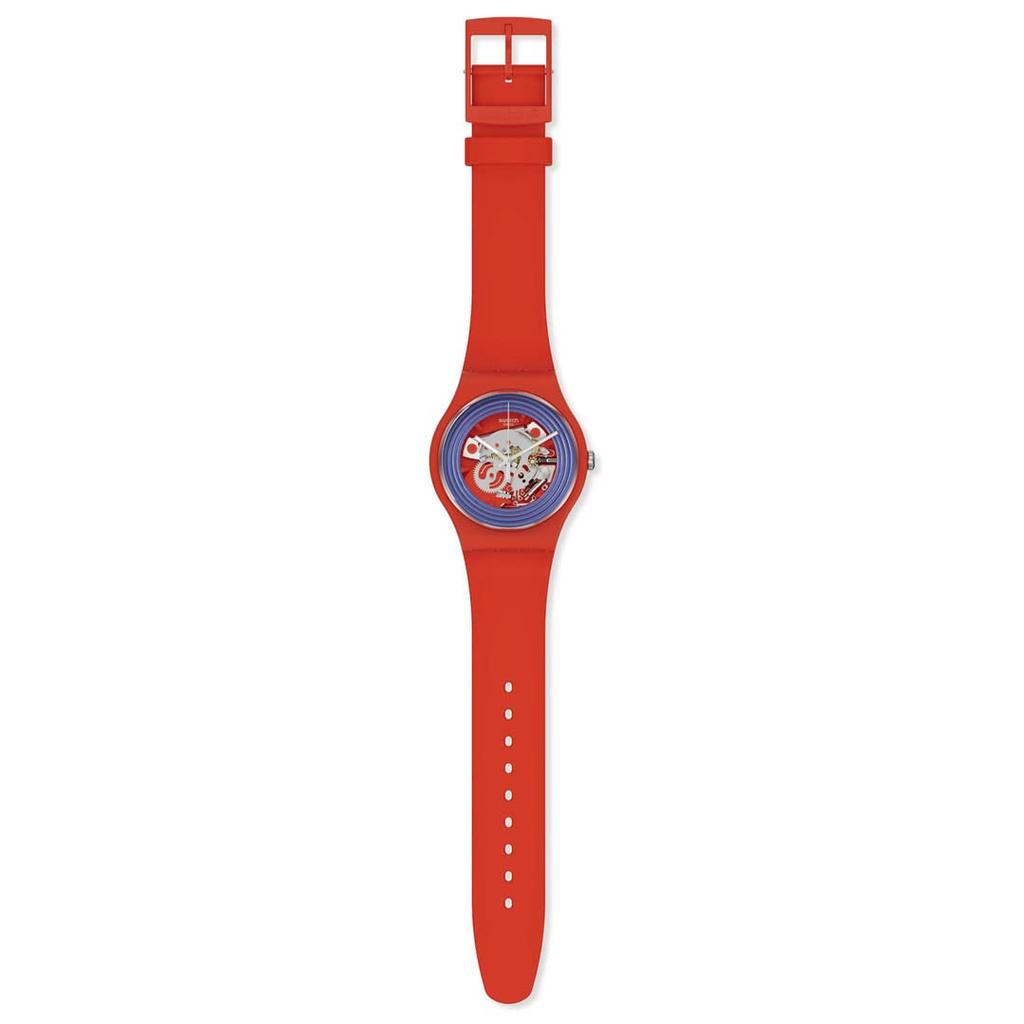 Часы Swatch СИНИЕ КОЛЬЦА КРАСНЫЕ Новые Gent SO29R103 Красные [Swatch]