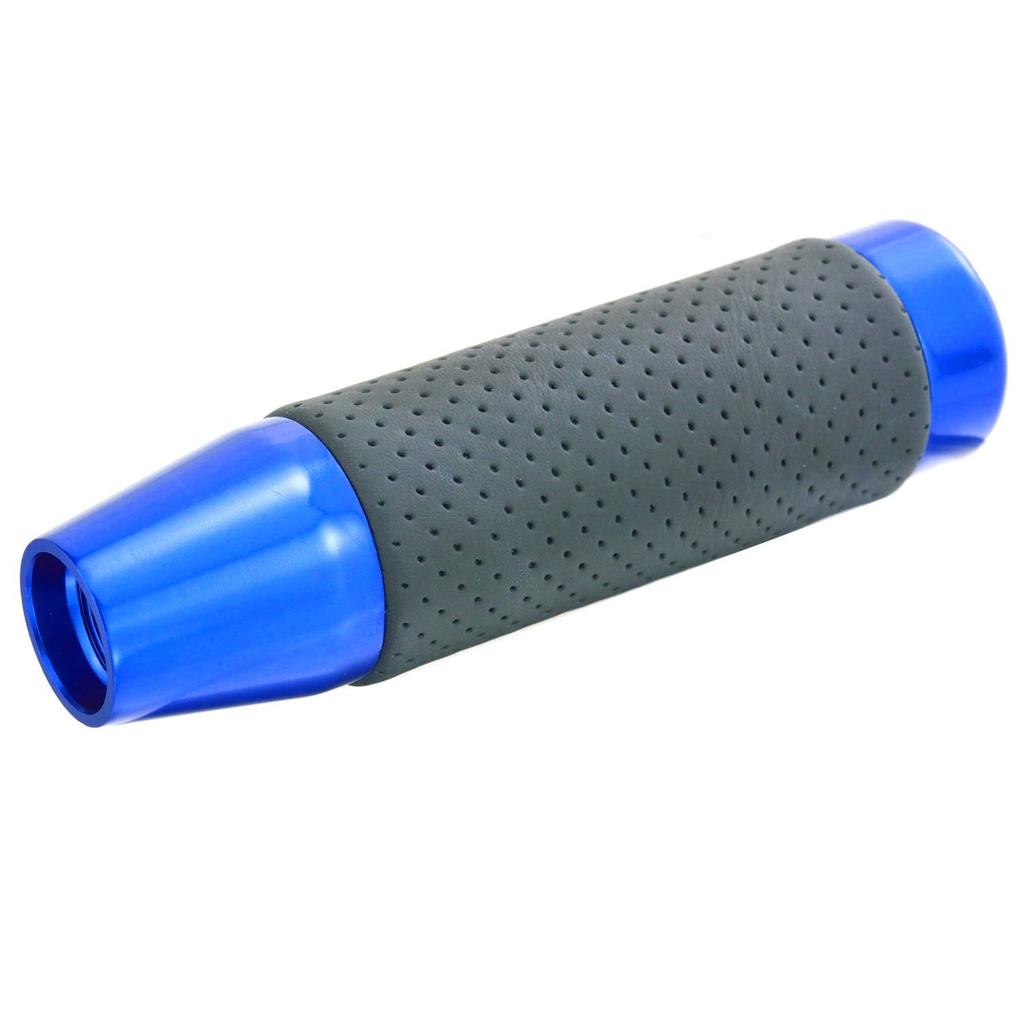 Lunsom 130mm Shift Knob Aluminum Alloy Car Shift Lever Shift Knob PU Leather for Auto and Manual Car (Blue)