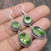 Tsavorite Gemstone Handmade Solid  925 Sterling Silver Jewelry Earring For Women