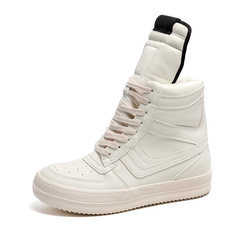 Men's High-Top Trendy Fashion Sneakers - Autumn European and American Style Thick-Soled Heightening Short Boots