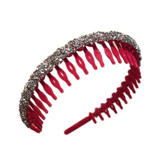 Женская волнистая повязка на голову, нескользящая узкая полоса с блестящими стразами и зубцами, ободок для волос, мытье лица, женские волосы