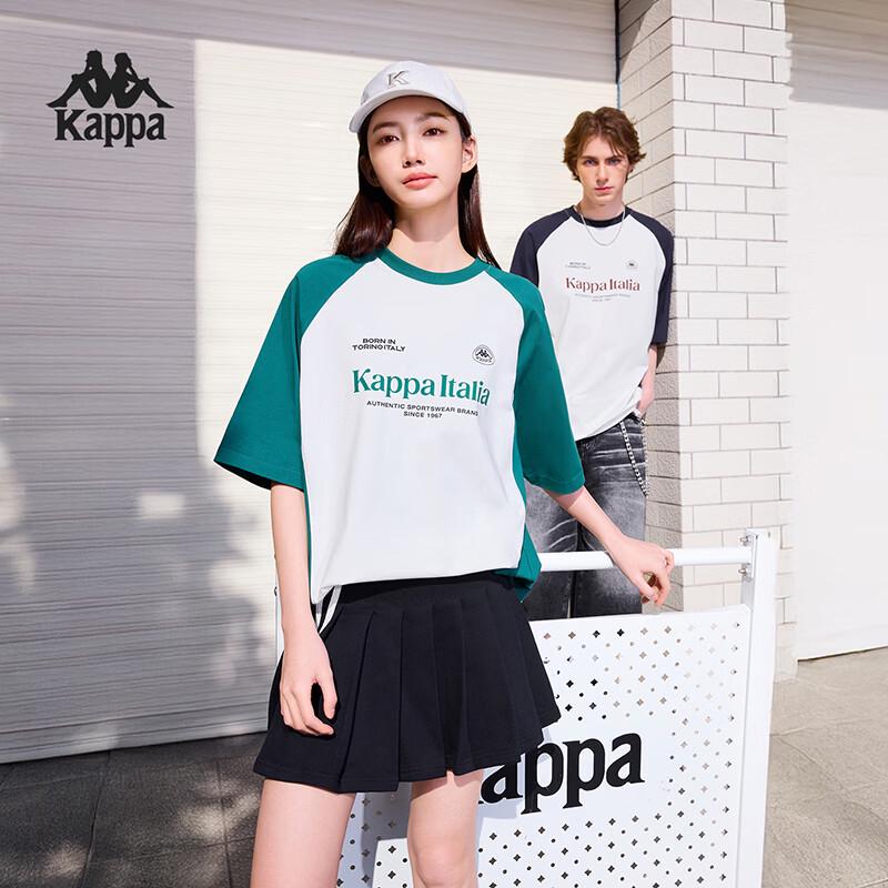Kappa Унисекс спортивная футболка с коротким рукавом и контрастной отделкой