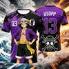 Unisex Summer Quick Dry Mesh Football Jersey Anime One Piece Luffy ACE 10 11 Golden Skull Print Street Sports Short Sleeve Tee