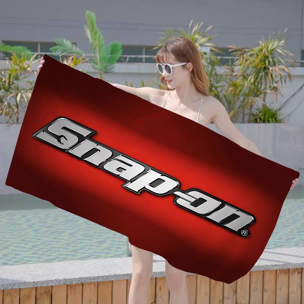 S-Snap On ЛОГОТИП Микрофибра Пляжное полотенце Впитывающее Быстросохнущее Мягкое Для йоги Плавание Курорт Альпинизм Полотенце
