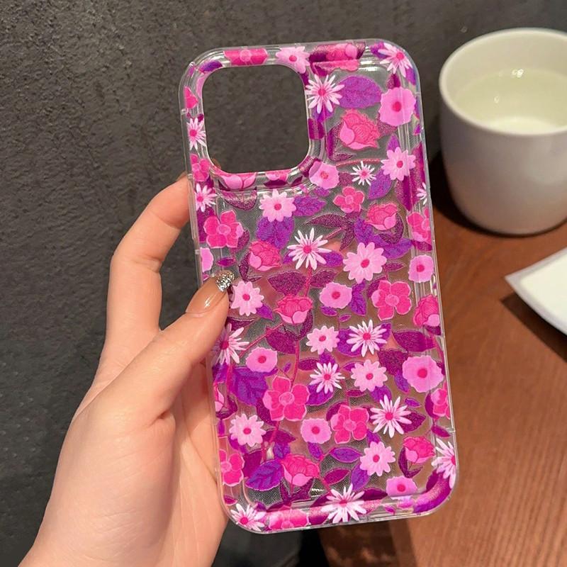 Flowers Graphic Print Clear Case For Redmi Note 13 12 Pro Plus 4G 5G 12S 11S 10S 12S 11S 10S Redmi 12 13C Protect Cover