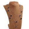 Double Four-leaf Clover Necklace Multi-layer Long Female Sweater Chain Fall and Winter New Clothing Accessories