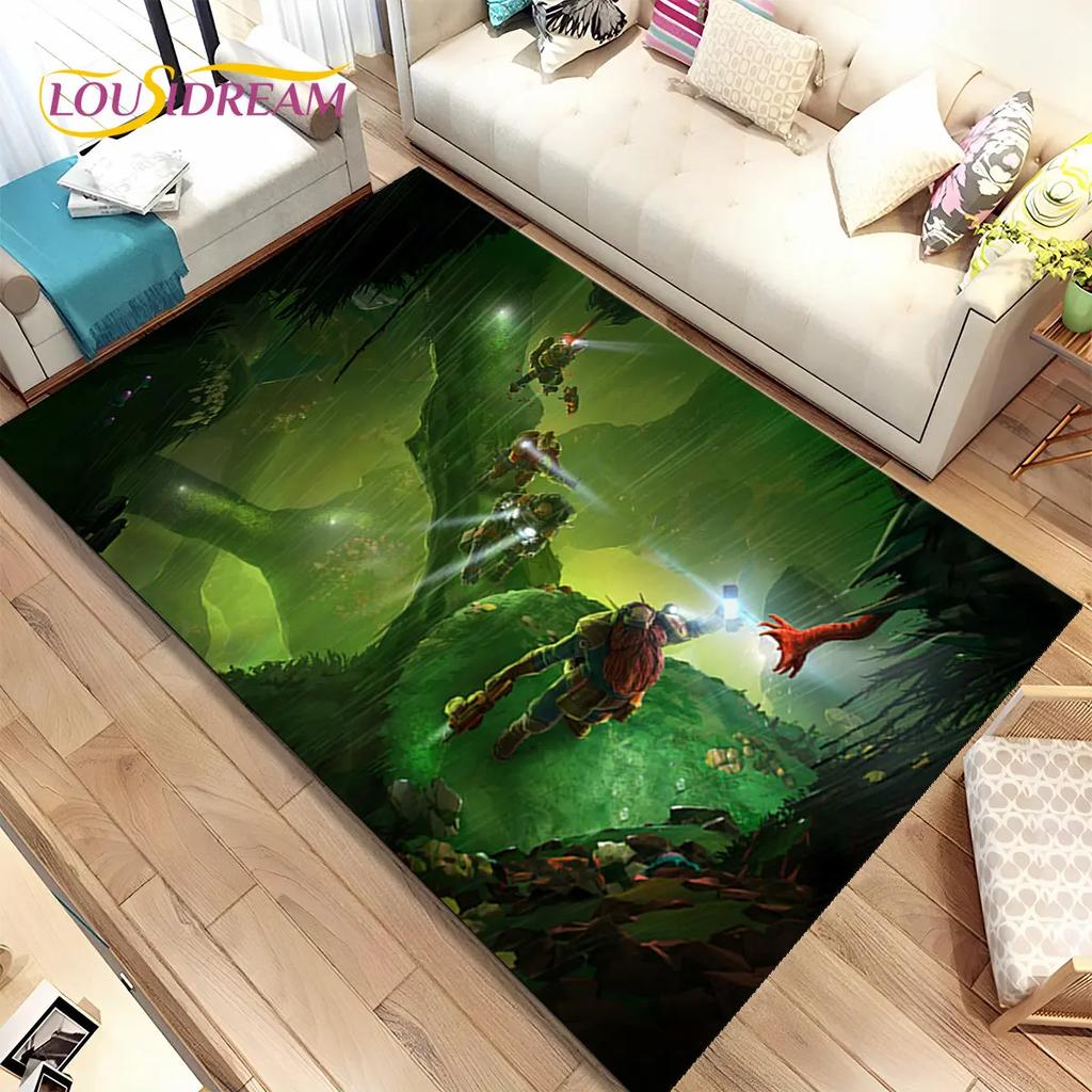 3D DRG Deep Rock Galactic Game Gamer Коврик, Коврик для гостиной Спальня Диван Коврик Украшение, детский нескользящий напольный коврик