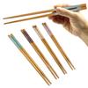 Set of 5 Made In Japan with Natural Bamboo Chopsticks for Easy To Comfortable To and Japanese-style Chopsticks Durable, Moisture-Resistant, Guests,