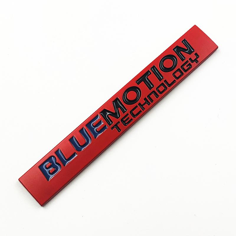 3d Metal Blue Motion Logo Bluemotion Emblem Car Front Grill Rear Trunk Badge for VW Bluemotion Sticker Accessories BAI1