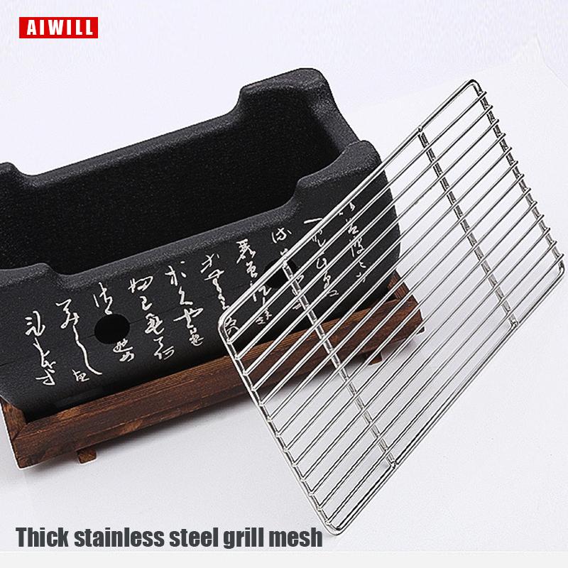 Портативный гриль для барбекю AIWILL, корейская еда, угольная печь, плита для барбекю, духовка для приготовления на древесном угле, бытовой, уличный, многоразовый ящик-гриль