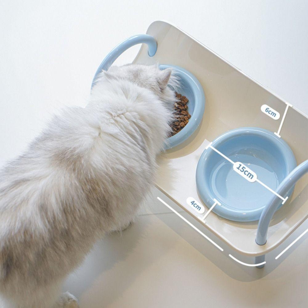 Non-Slip Cat Food Water Bowl Double Bowls Pet Food Dispenser Pet High Footed Bowl Pet Supplies