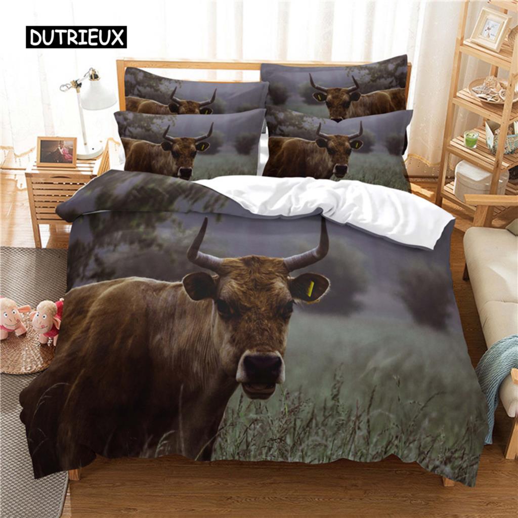 Blue Sky Cow Bedding Set Duvet Cover Set 3d Bedding Digital Printing Bed Linen Queen Size Bedding Set Fashion Design