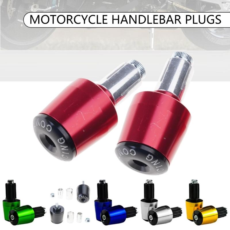 Bike Grip Caps Handlebar End Plugs Corrosion Resistant Aluminum Alloy Protective Covers For Motorcycle Enhancement 2pcs
