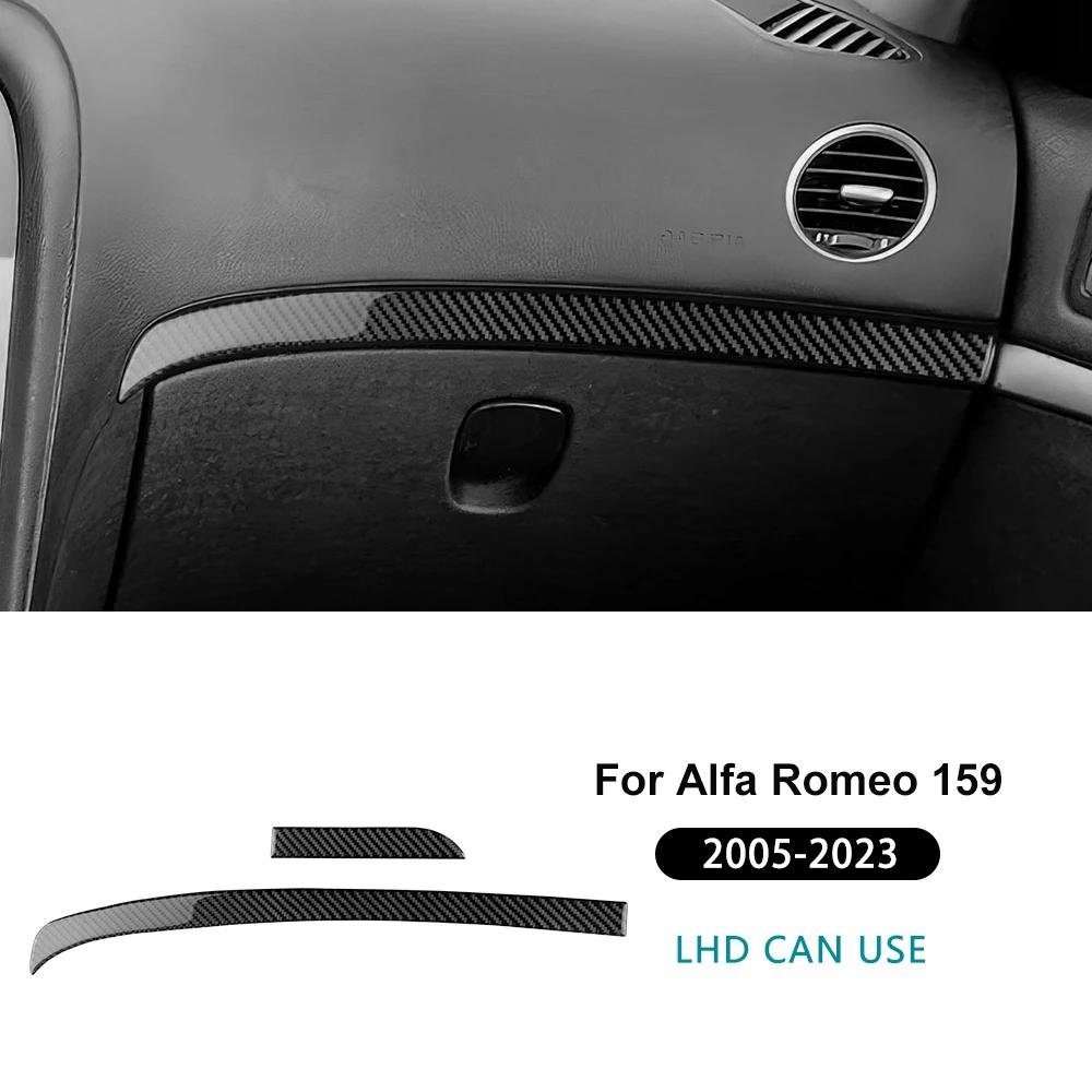 Real Soft Carbon Fiber Sticker For Alfa Romeo 159 2005-2017 2018 2019 2020 2021 2022 2023 Car Driver Co-pilot Strip Accessories
