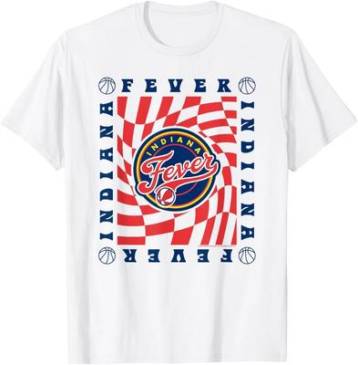 Ретро футболка WNBA Indiana Fever с волнистой клеткой