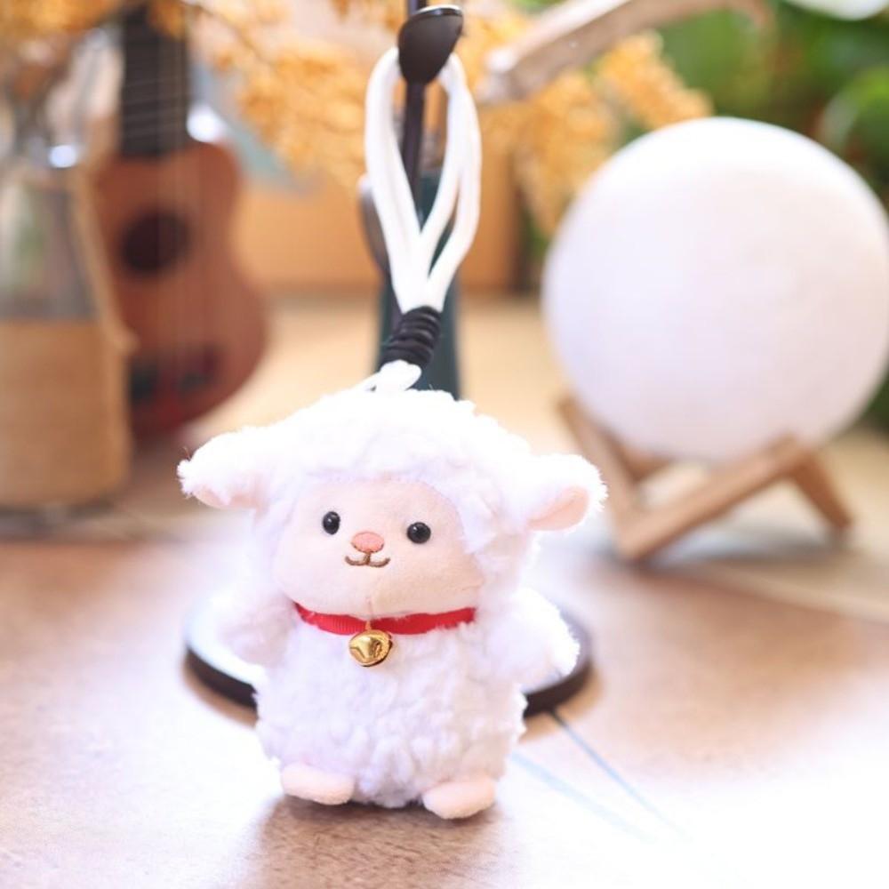 Cartoon Mini Sheep Plush Keychain Sheep Soft Lamb Doll Ornament  Year of the Sheep