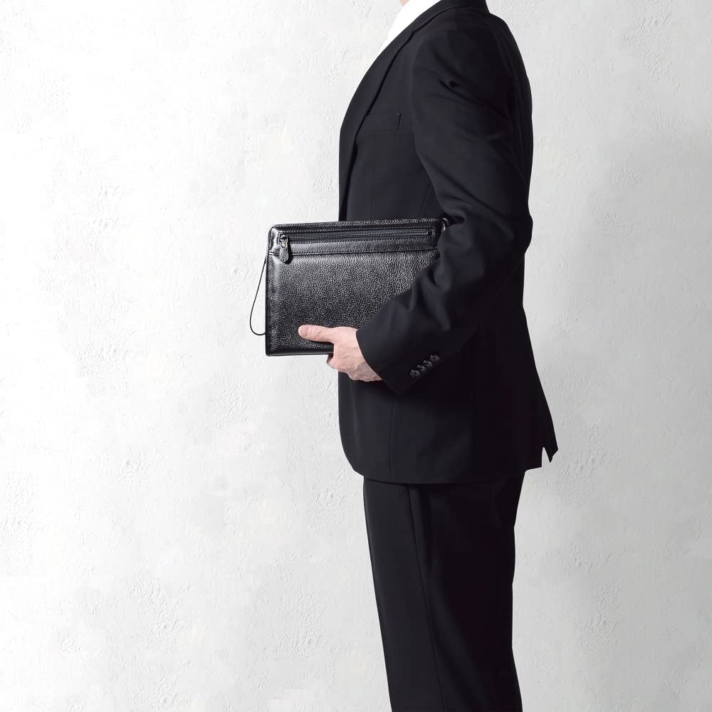 SiNCERO Men's Genuine Leather Second Bag, Made in Japan (A5 File Holder (wr-1012))