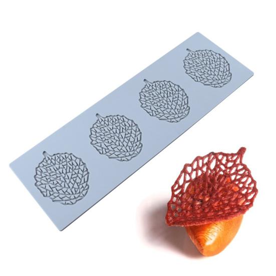 3D форма для выпечки с коралловым узором в форме листа, легко извлекаемая форма для шоколада, тонкий торт, десерт, силиконовая форма для выпечки, коврик для штамповки