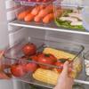 Fridge Organizer Bin Stackable Refrigerator Storage Box Clear Plastic Food Fridge Organizer Containers Pantry Kitchen Organizer