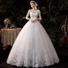 2025 Elegant Hepburn-Inspired Fairy Wedding Dress - French Simple Plus Size D69