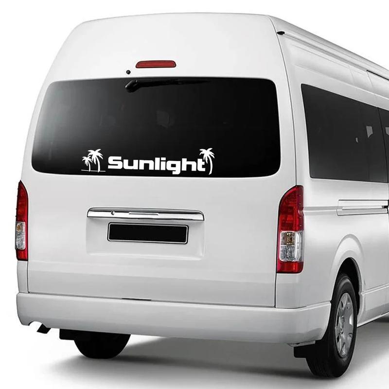 Creative Sunlight Camping Sticker For Van Camper Caravan Cargo Motorhome RV Motor Vinyl Decals Auto Body Decoration Accessories