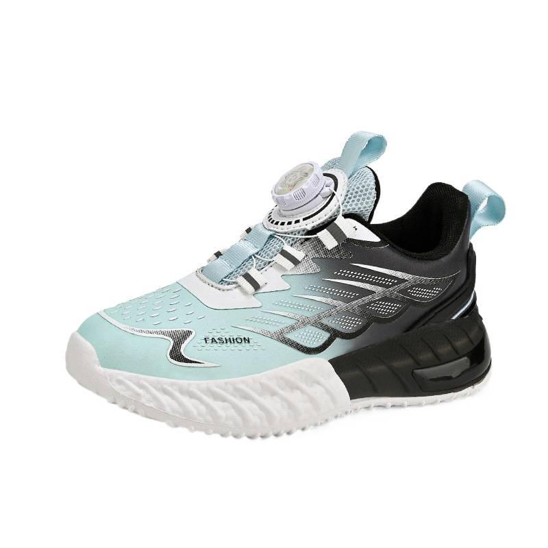 2025 Students Boys Sports Shoes Autumn New Leather Waterproof Lightweight Shock Absorption Rotating Buckle Primary School Shoes