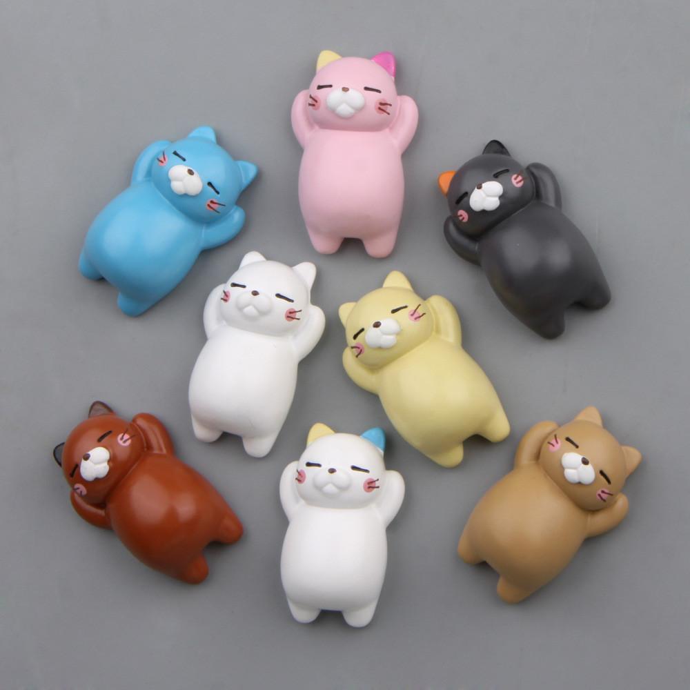 Cute Cat Lazy Three Dimensional Magnetic Refrigerator Resin Decoration Gift For