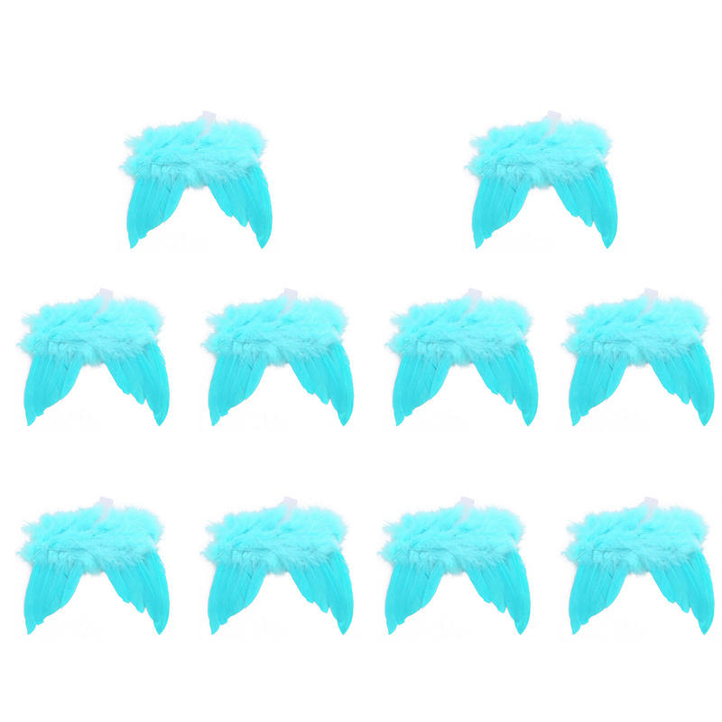 1 шт./10 шт. Милые белые перьевые крылья Реквизит для вечеринки и фотосессии Винтажный Праздничный Свадебный Рождественский Декоративный Подвесной Аксессуар