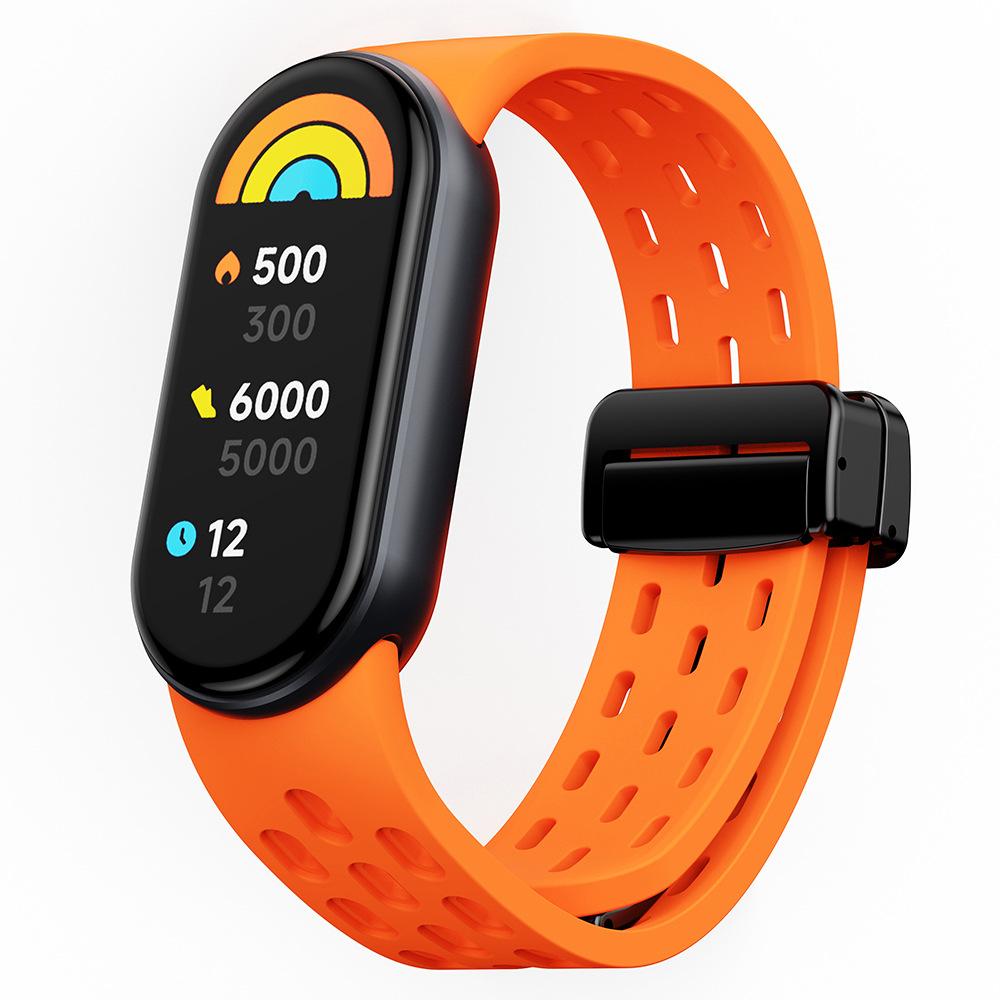НОВЫЙ ремешок для умных часов Xiaomi Mi Band 9, спортивный силиконовый браслет для Mi Band 8, сменный ремешок для Miband 9/8 NFC, аксессуар