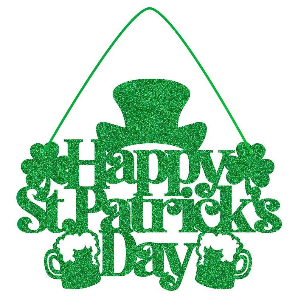 С Днем Святого Патрика, приветственный знак на дверь, украшения, деревянный знак на День Святого Патрика, висящий 2025