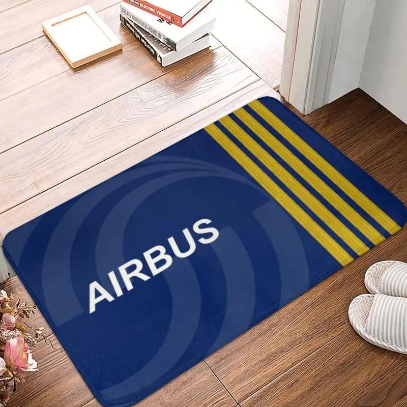 Персонализированный коврик для пилота истребителя Airbus, противоскользящий, для самолета, кухни, ванной комнаты, сада, 40x60 см